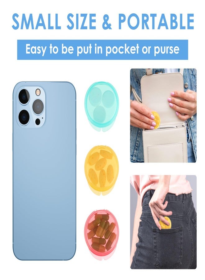 Amabro Small Pill Organizer Box, 7 PCS Travel Pill Cases Portable Pill Container Daily Mini Pill Case Holder for Pocket Purse Briefcase Pills Medicine Cod Liver Oil Storage Box Earplug Case - Image 5